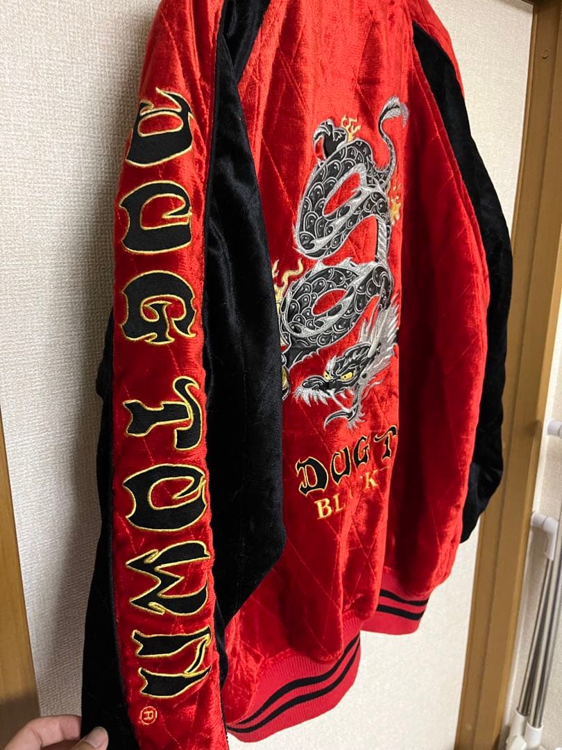 DOG TOWN BLACK DRAGON スカジャン　赤×黒