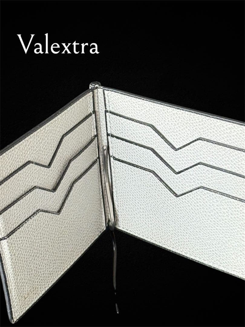 Valextra ⭐️グレー❤️マネークリップ カード6枚　うりりん