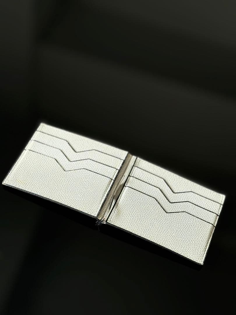 Valextra ⭐️グレー❤️マネークリップ カード6枚　うりりん