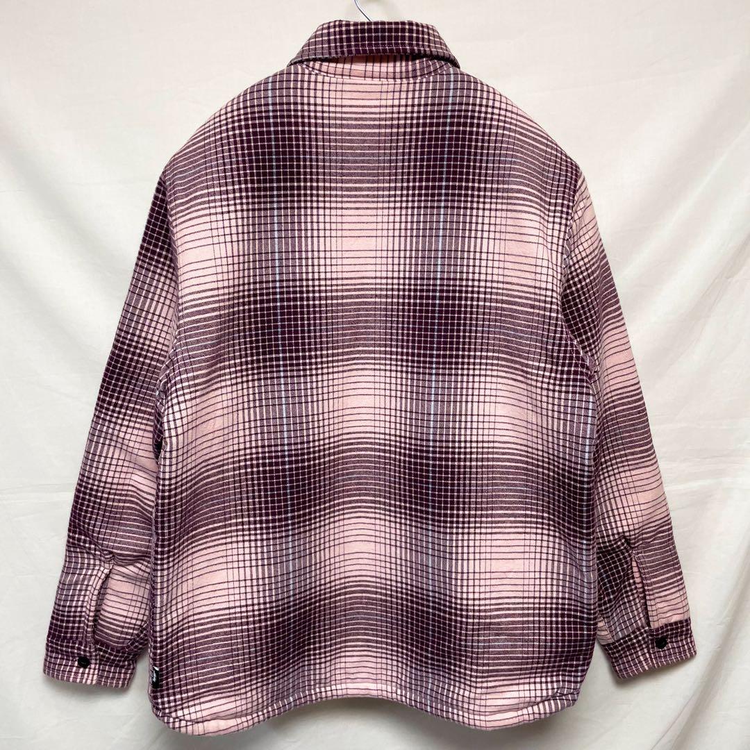 STUSSY フルジップアップジャケット ブルゾン オンブレチェックシャツ S