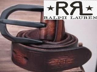 送料無料/新品未使用RRL アメリカの重畜製品レトロダークブラウン レザーベルト