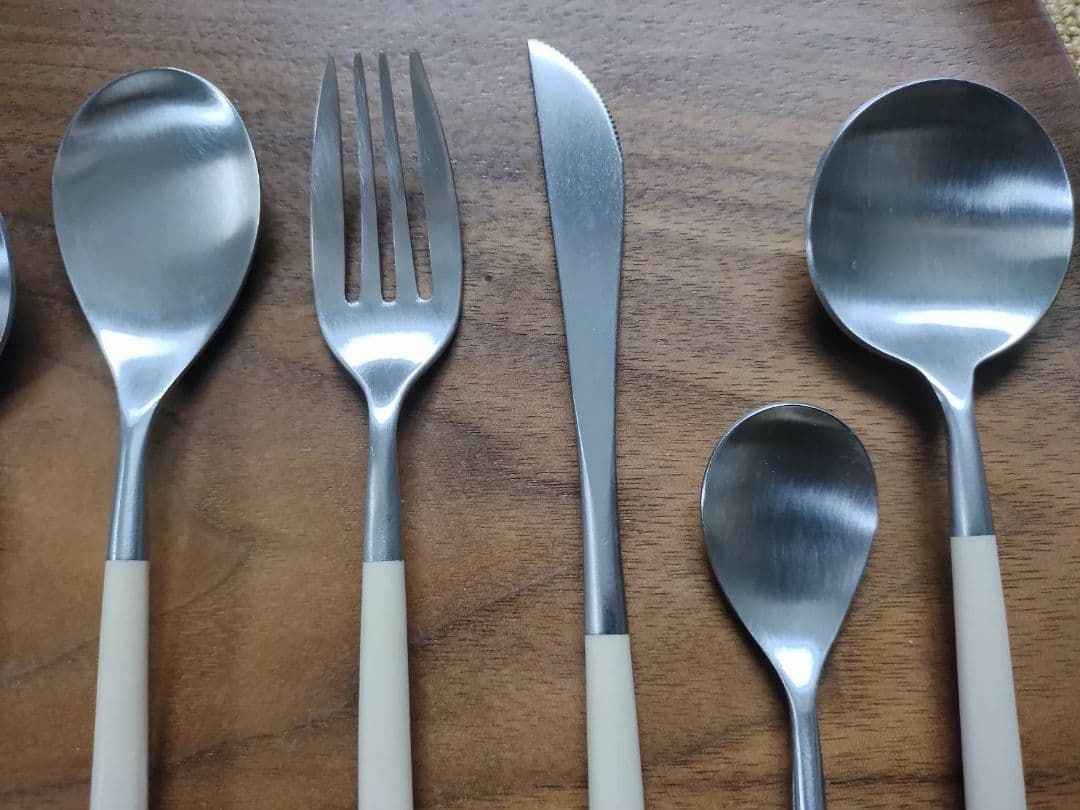 クチポール　カトラリー　シルバー×アイボリー　５種類×２セット　10本