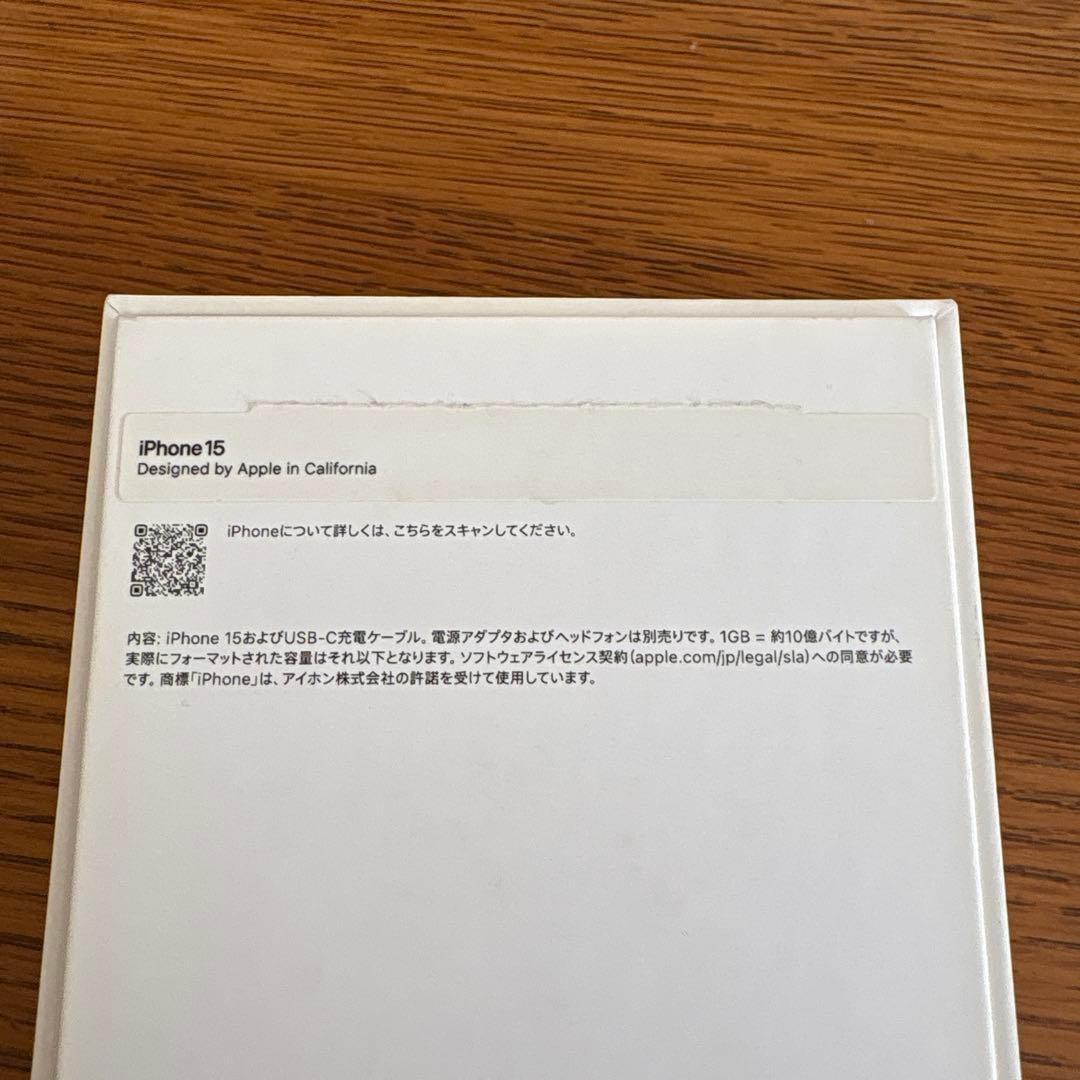 iPhone15本体 バッテリー状態91%