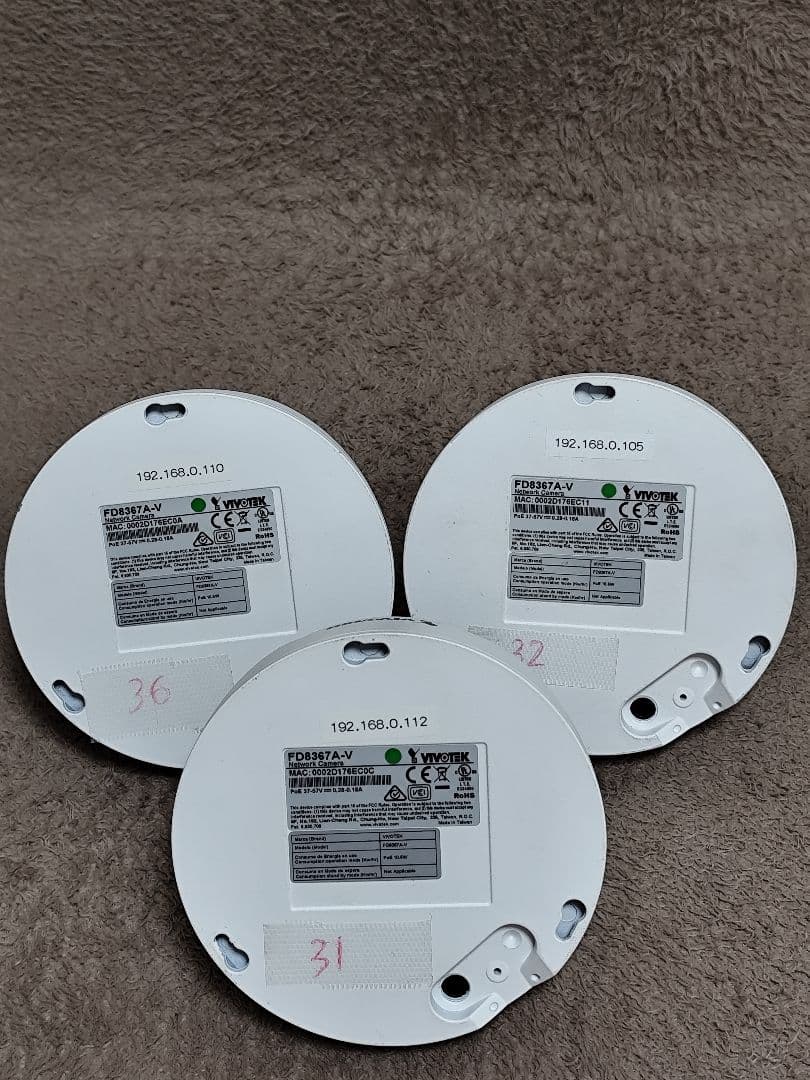 VIVOTEK FD8367A-V 防犯カメラ 3台セット