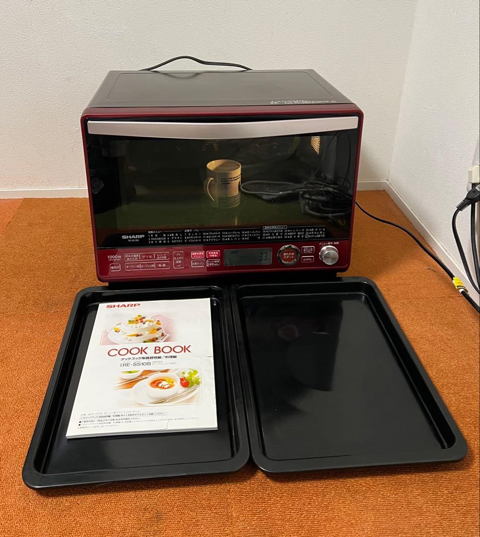 SHARP ２段 オーブンレンジ 1000W レッド 電子レンジ