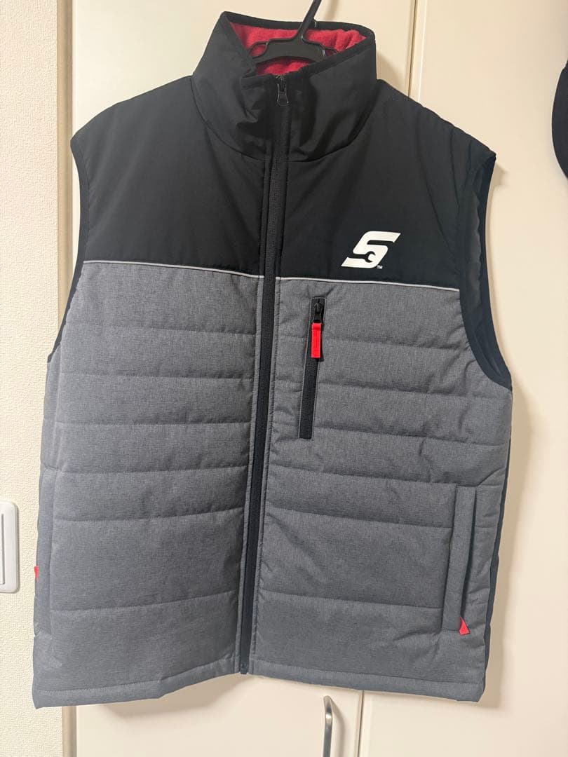 限定品　Snap-on ジップアップベスト スナップオン 黒/グレー　Mサイズ