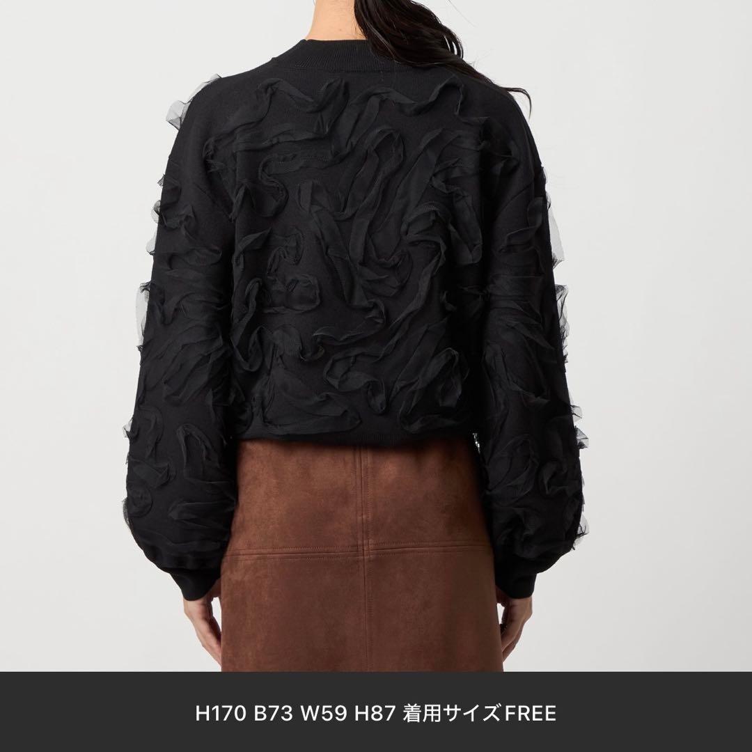 【未使用】EMMEL REFINES／チュールニットプールオーバー