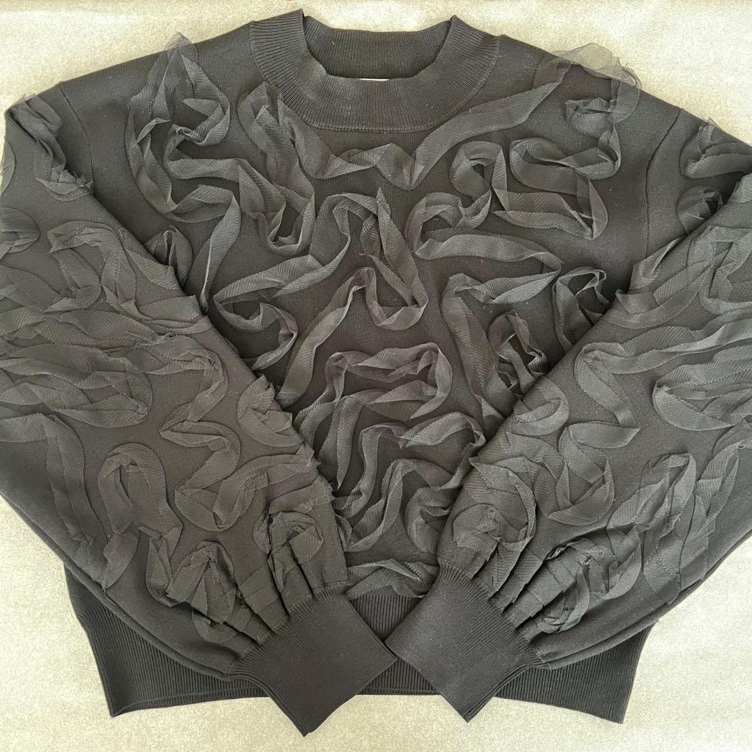 【未使用】EMMEL REFINES／チュールニットプールオーバー