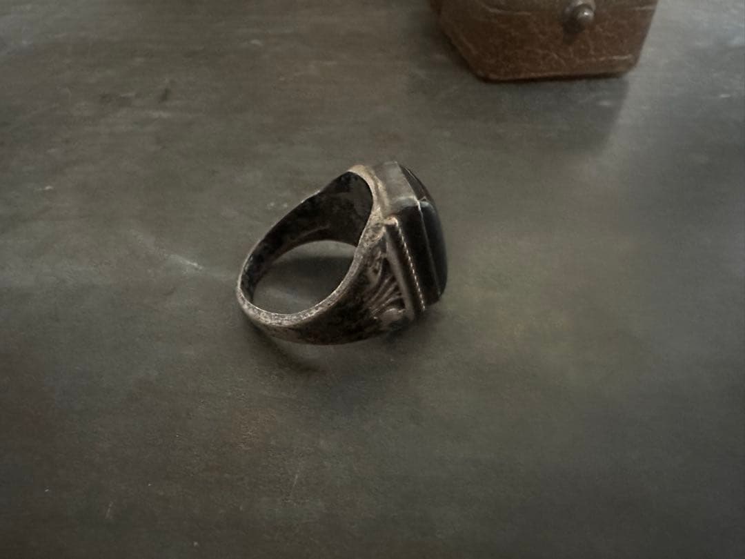 希少　ヴィンテージ　リング　アンティーク　アメリカ　オニキス　シルバー　925