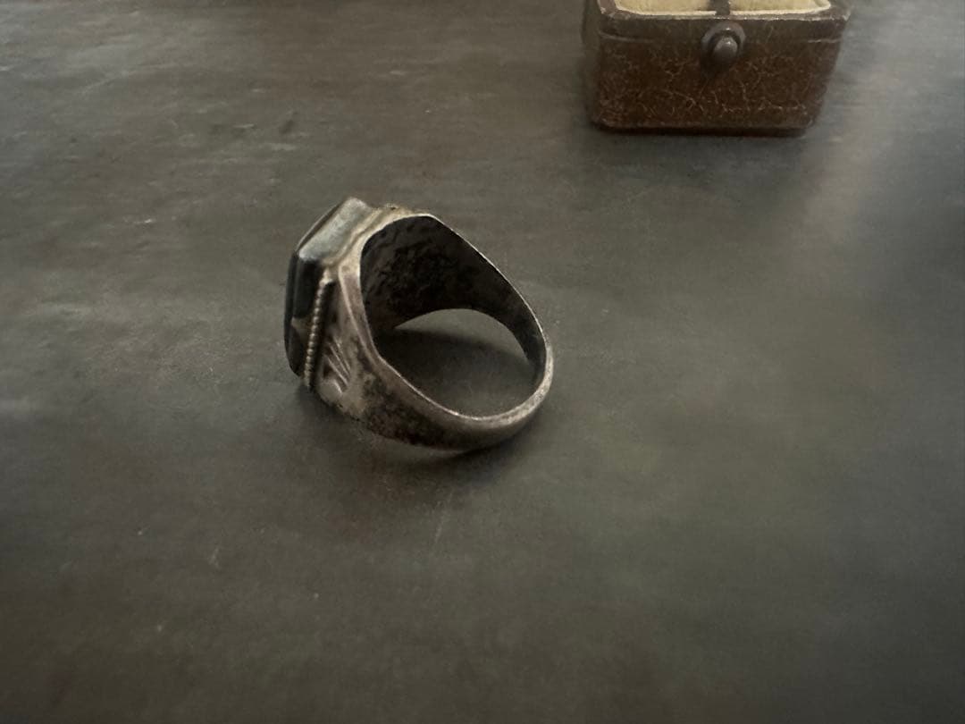 希少　ヴィンテージ　リング　アンティーク　アメリカ　オニキス　シルバー　925