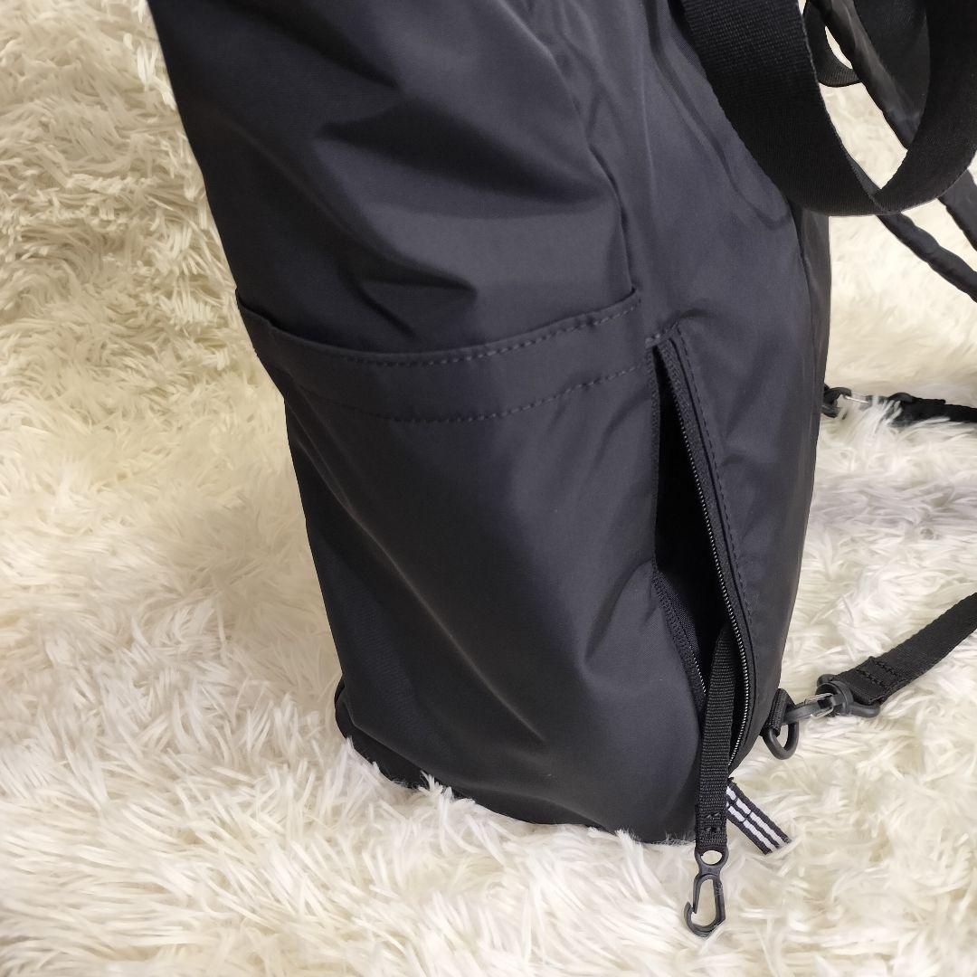 アニエスベー ロゴ ペアレンツバッグ マザーズバッグ 2way リュックブラック