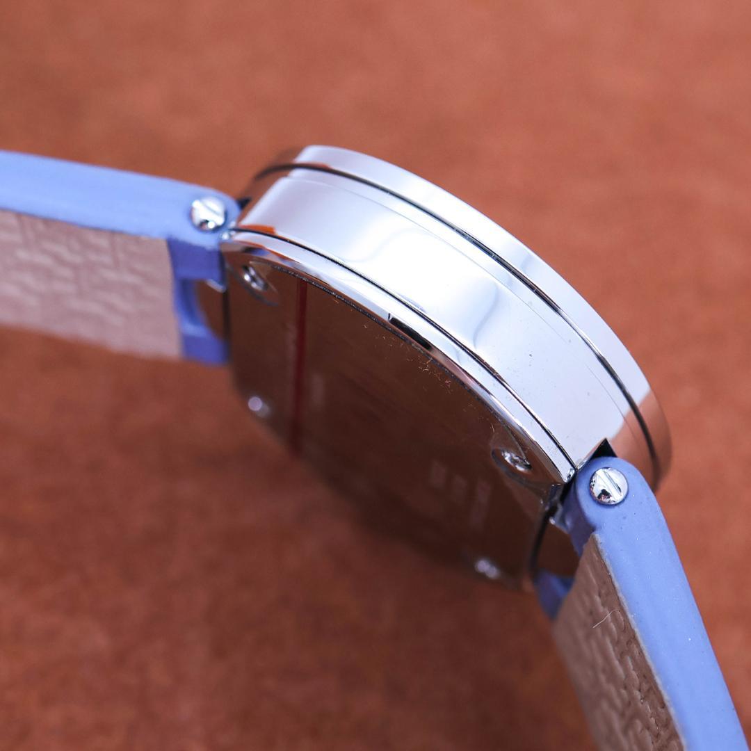 稼働 TORY BURCH 腕時計 ラウンド カーフレザー ロゴ文字盤 1908