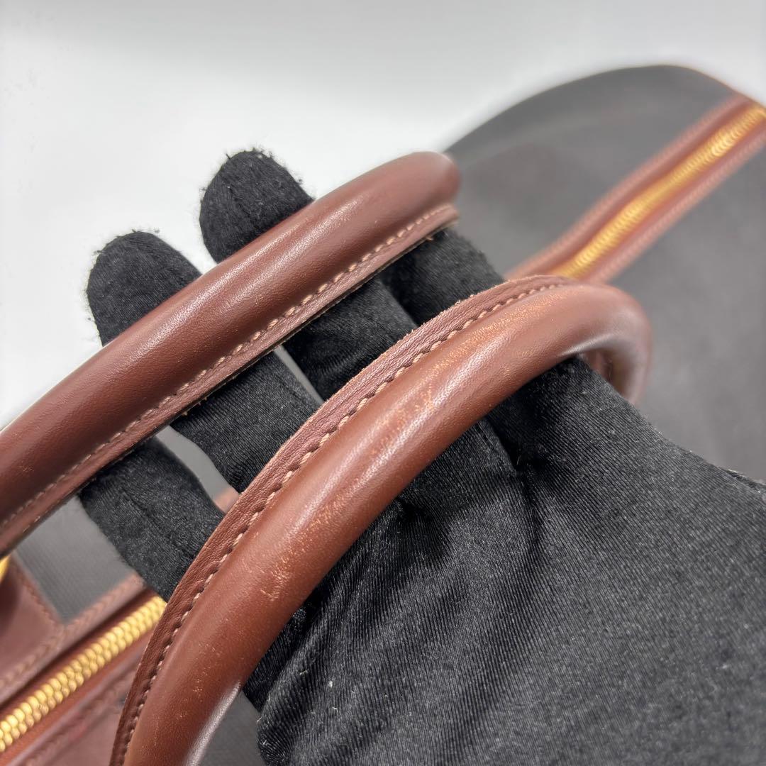 dunhill ダンヒル PVC×レザー ボストンバッグ トラベルバッグ 大容量