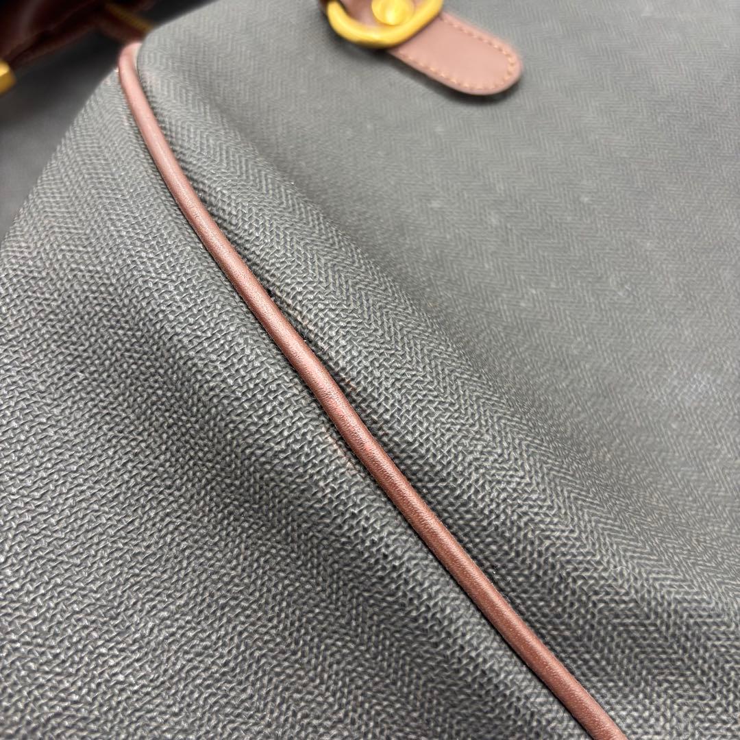 dunhill ダンヒル PVC×レザー ボストンバッグ トラベルバッグ 大容量