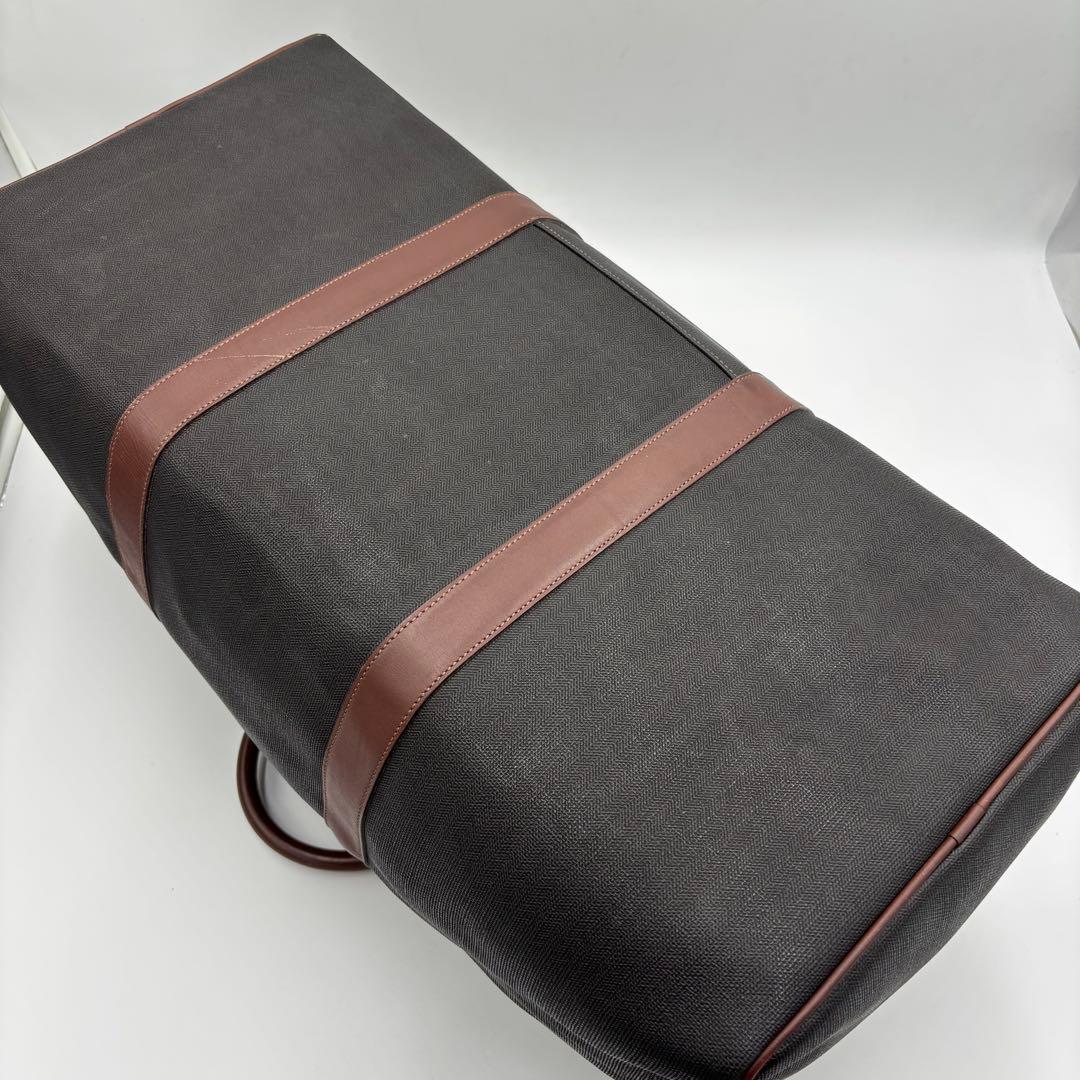 dunhill ダンヒル PVC×レザー ボストンバッグ トラベルバッグ 大容量