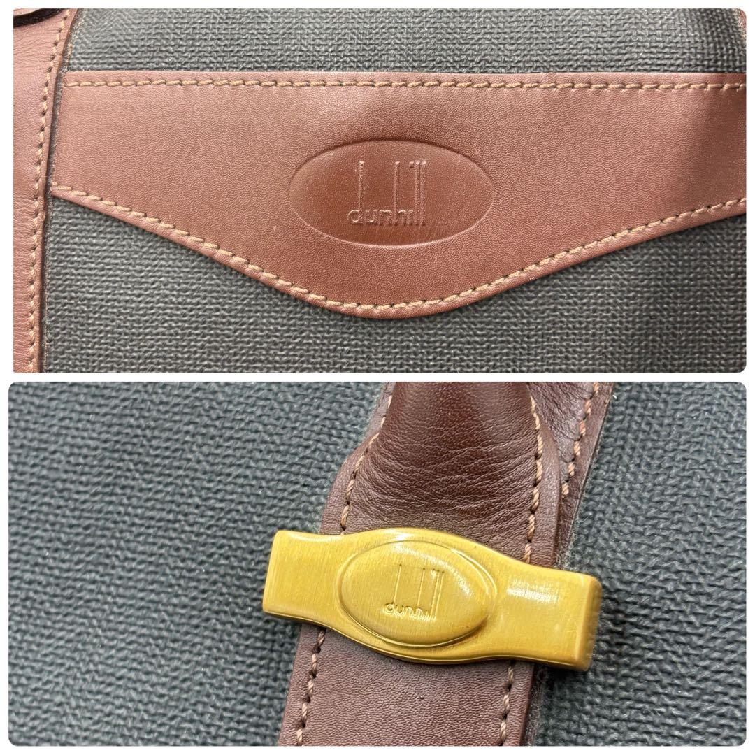dunhill ダンヒル PVC×レザー ボストンバッグ トラベルバッグ 大容量