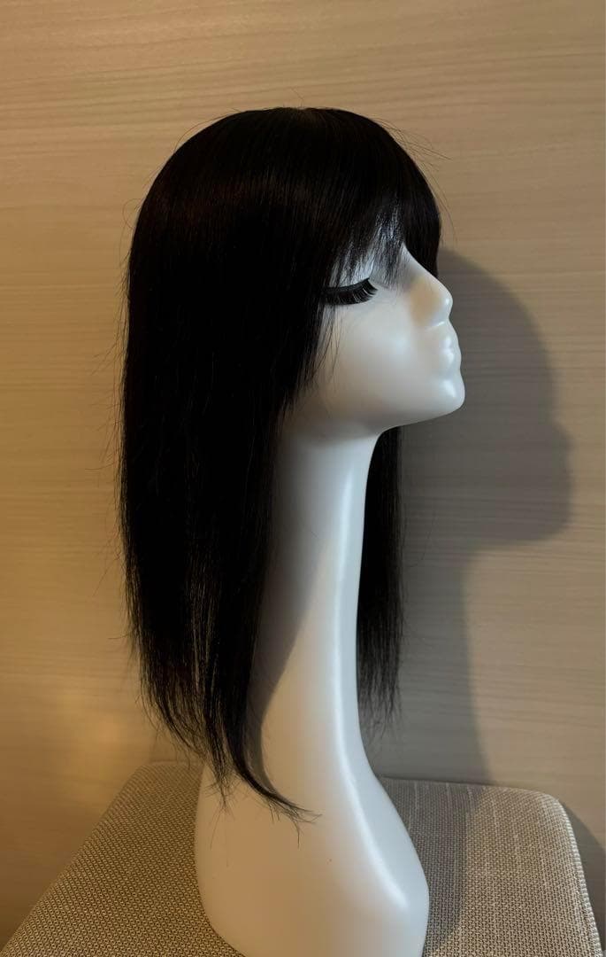 人毛100%　レミー　部分ウイッグ　人工頭皮　ロング　つむじ　分け目　カバー