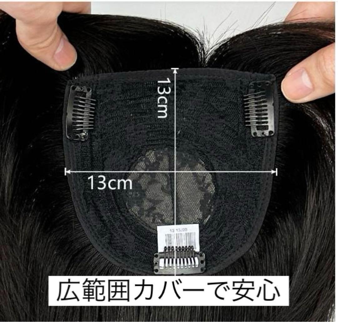 人毛100%　レミー　部分ウイッグ　人工頭皮　ロング　つむじ　分け目　カバー