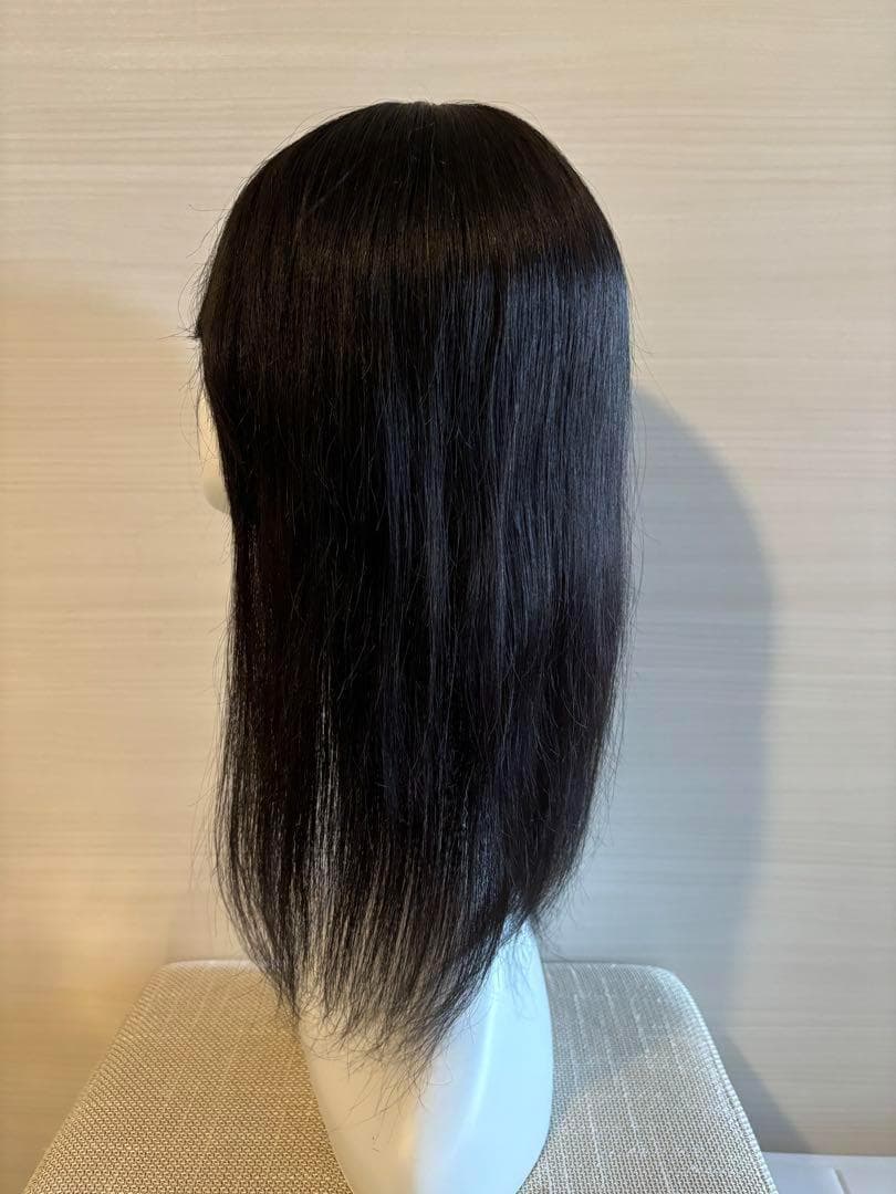 人毛100%　レミー　部分ウイッグ　人工頭皮　ロング　つむじ　分け目　カバー