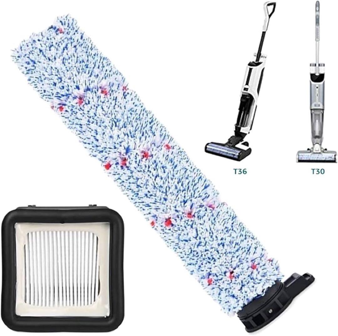 ラグマイクロファイバーローラーブラシ、フィルターセット　コードレス掃除機交換用