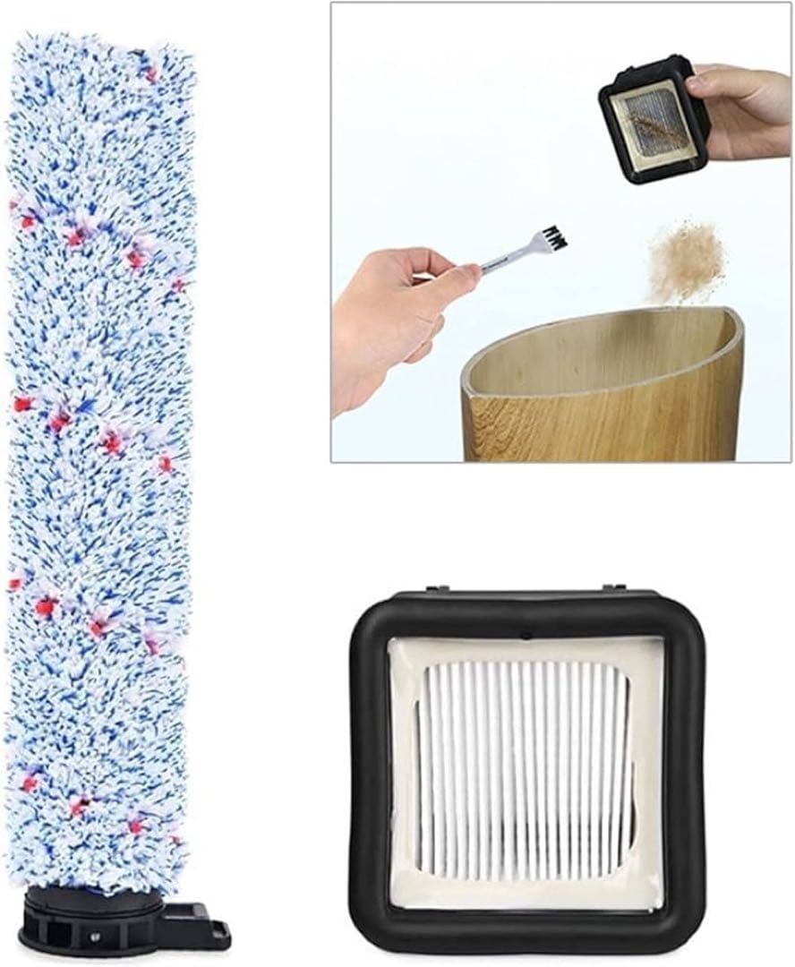 ラグマイクロファイバーローラーブラシ、フィルターセット　コードレス掃除機交換用