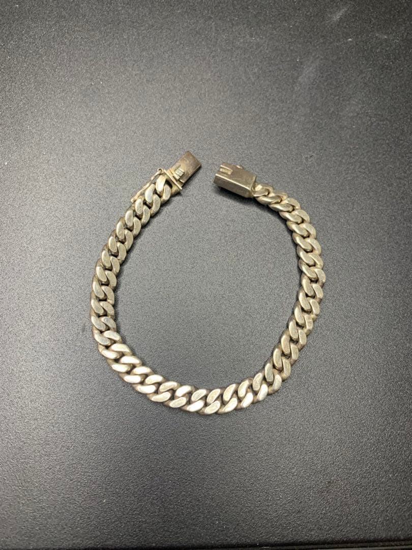 ヴィンテージ シルバー925 チェーンブレスレット 約20cm