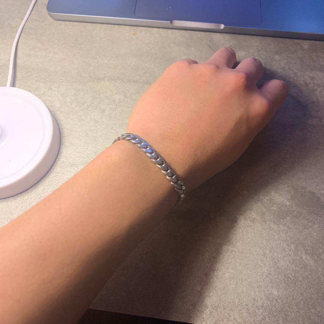 ヴィンテージ シルバー925 チェーンブレスレット 約20cm