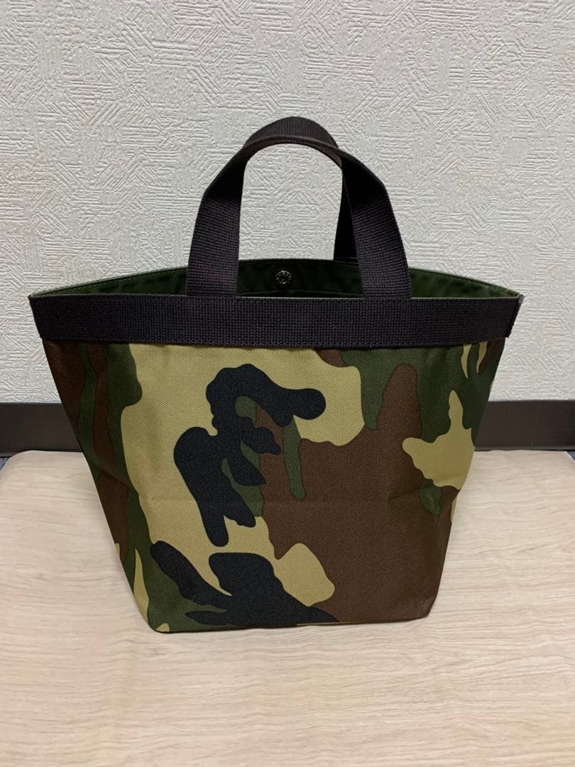 HERVE CHAPELIER エルベシャプリエ　迷彩柄カモフラージュ舟形トート