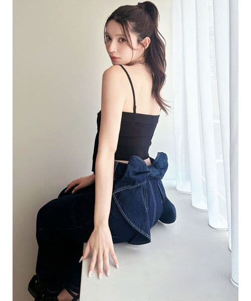 新品未使用⭐RESEXXY バックリボンデニムパンツ M