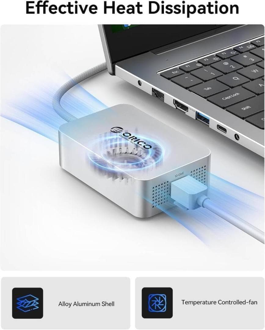 ORICO Thunderbolt 有線lanアダプタ イーサネットアダプター