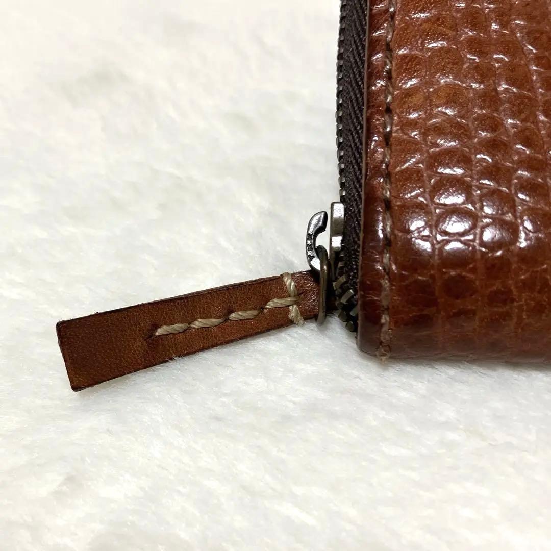 エンリーベグリン　財布　ラウンドジップ　クロコ型押し　希少　オミノ　廃盤　激レア