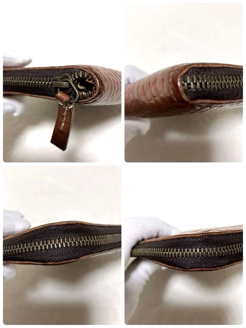 エンリーベグリン　財布　ラウンドジップ　クロコ型押し　希少　オミノ　廃盤　激レア