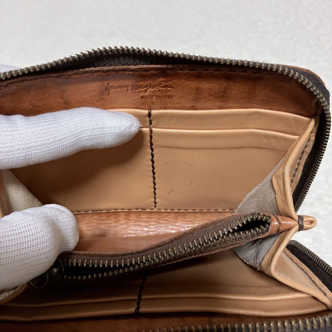 エンリーベグリン　財布　ラウンドジップ　クロコ型押し　希少　オミノ　廃盤　激レア