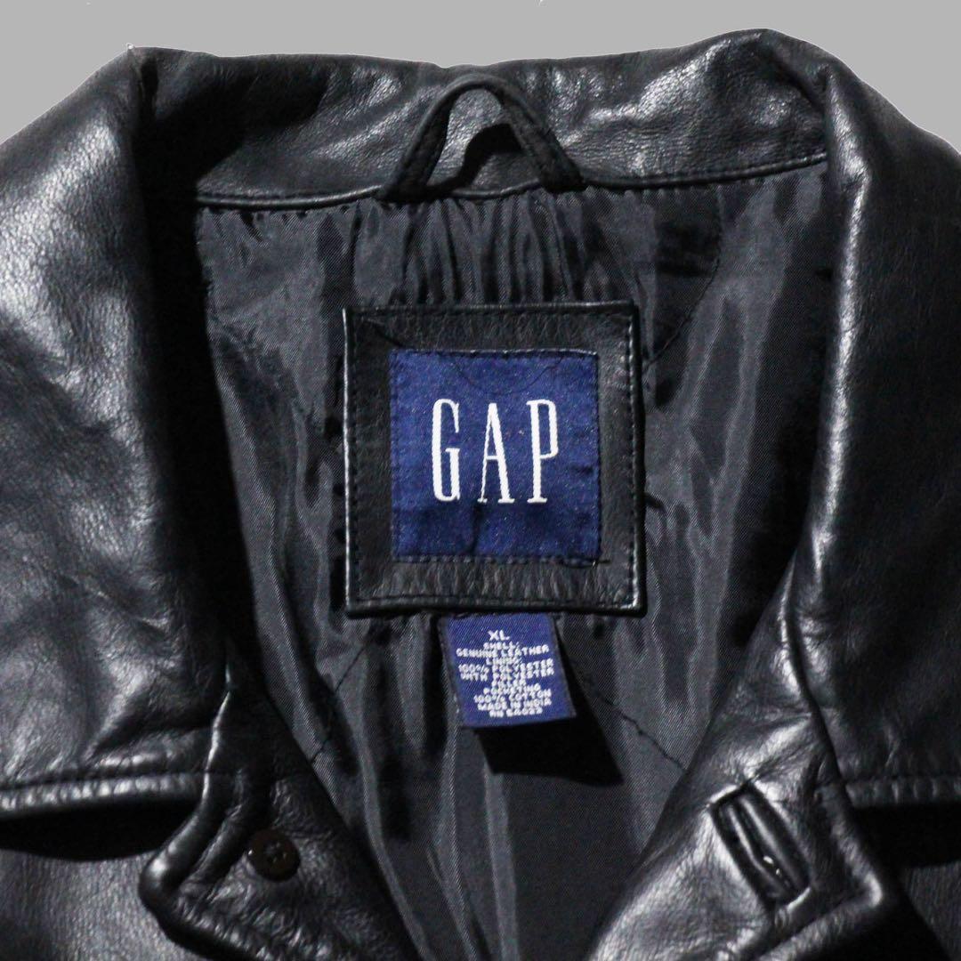GAP 黒 レザージャケット オールドギャップ 野村訓一 カーコート ビンテージ