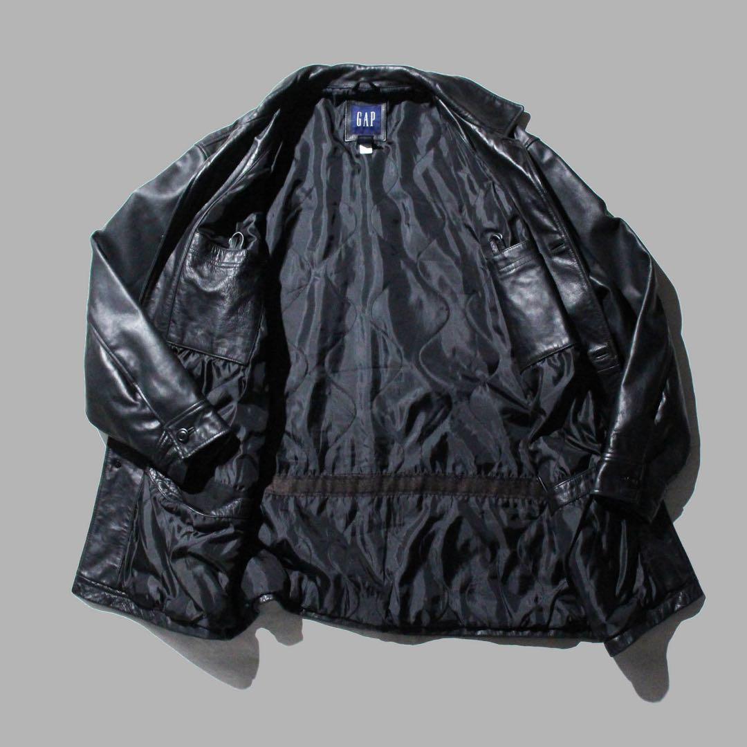 GAP 黒 レザージャケット オールドギャップ 野村訓一 カーコート ビンテージ