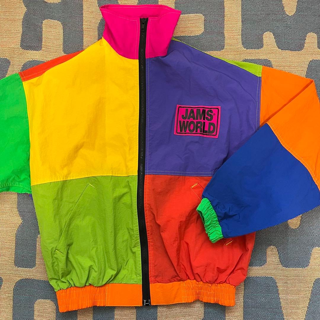 【美品】90s USA製 JAMS WORLD クレイジー ナイロンジャケット