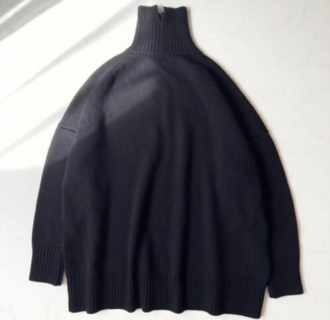 CINOH オーバーサイズ ハイネックニット ブラック