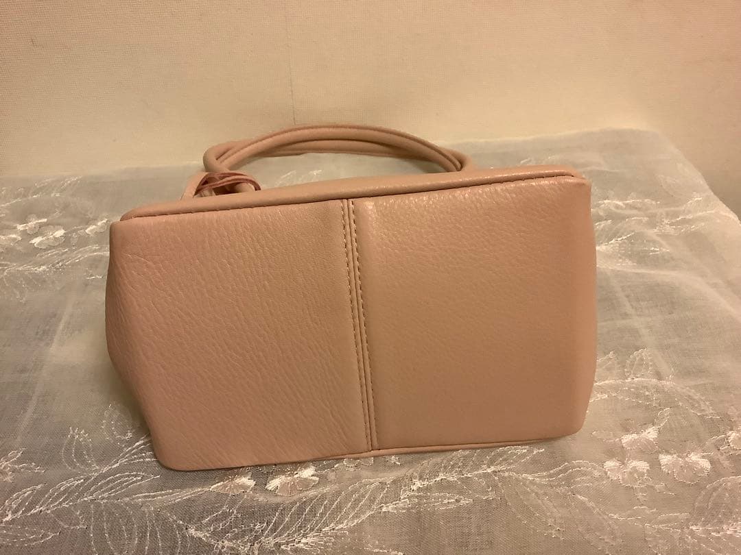 (新品未使用品)HAMANO(ハマノ)レザーハンドバッグ/ピンク/牛革