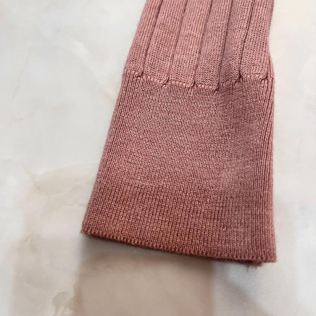 【新品】SLOANE 18Gワイドリブ　エクストラメリノ　シルク 薄手 M