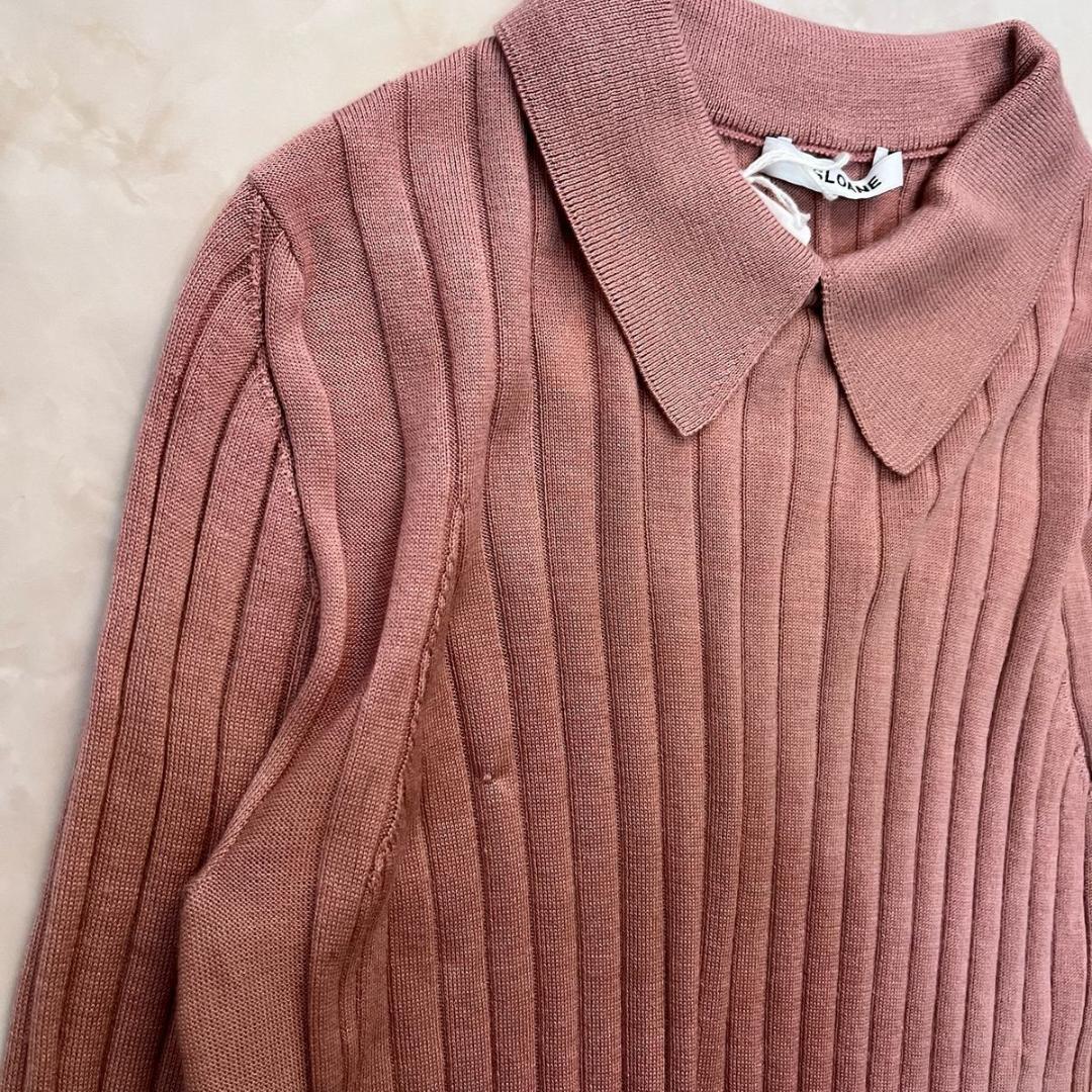 【新品】SLOANE 18Gワイドリブ　エクストラメリノ　シルク 薄手 M