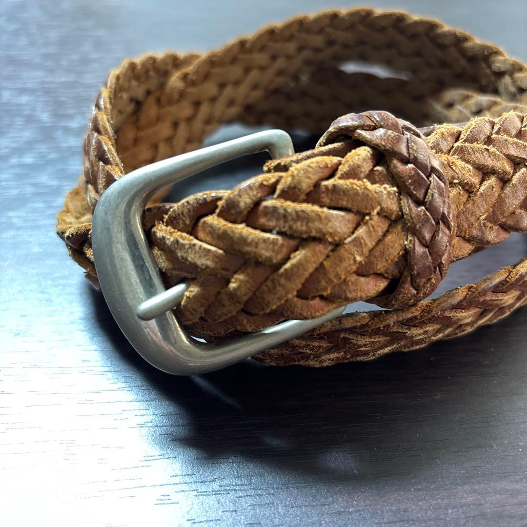 White House Cox レザーメッシュベルト