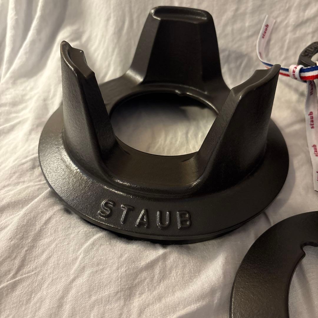 ストウブ(Staub) フォンデュセット 黒 16cm 鋳鉄