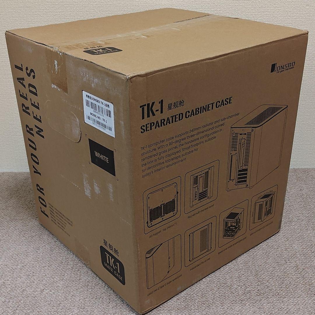新品未開封☆Jonsbo TK-1 ホワイト 曲面ガラス PCケース