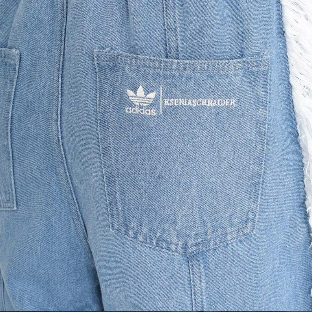 完売　adidas KSENIASCHNAIDER デニム フレイドジーンズ