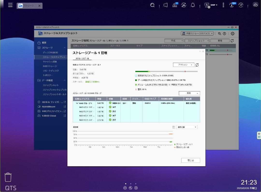 ★NIC2.5GbE メモリ16GB増設済 QNAP TS-453Be