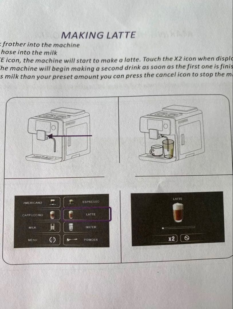 【200v】全自動エスプレッソマシン【ミルク自動泡立て付き】【タッチスクリーン】