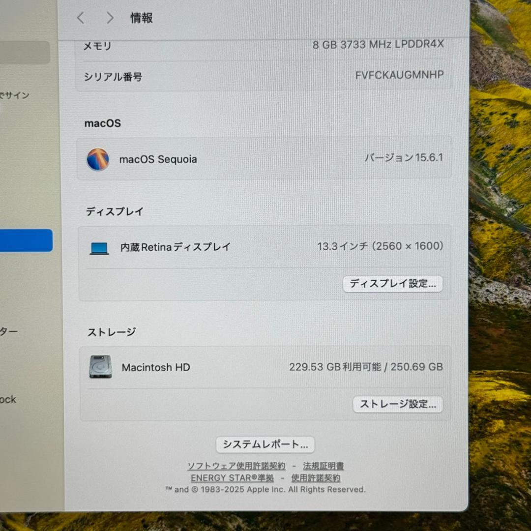 P239 バッテリー100％ MacBookAir i3 8GB 256GB