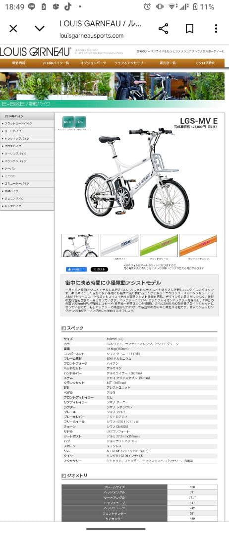 (引取り又はお届けご相談)ルイガノMVE 20インチ