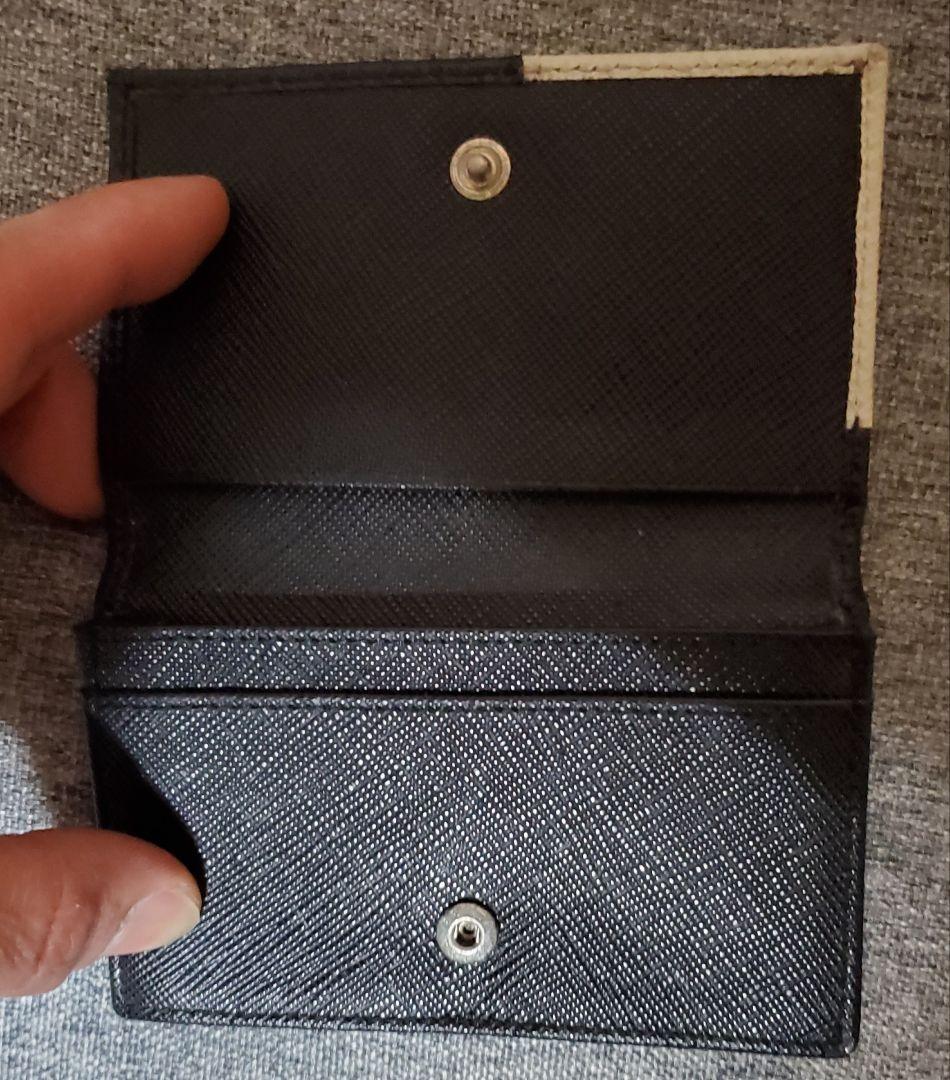 【正規紙袋付】PRADA 名刺入れ(カードケース) ブラック/ホワイト