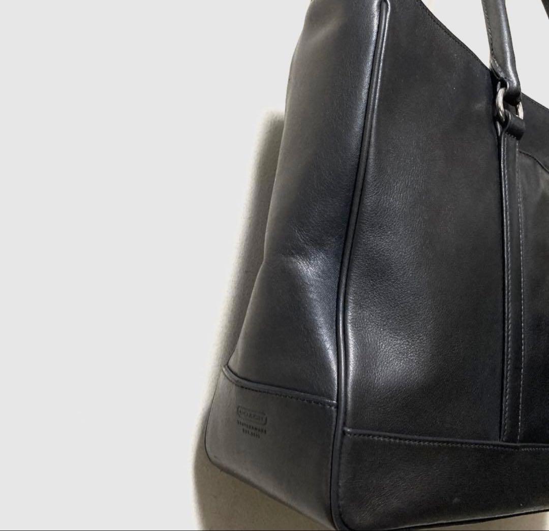 超美品 COACH コーチ トートバッグ ビジネスバッグ ブラック 黒